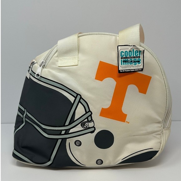 Cooler Image Handbags - NWT Tennessee Volunteers Insulated Lunch Bag Helmet Graphic Orange White NCAA